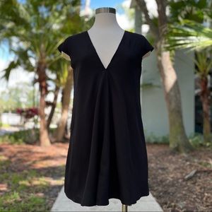 Free People Asilio Black Mini Swing Dress Size 2 S Dusk Til Dawn Sleeveless Y2K